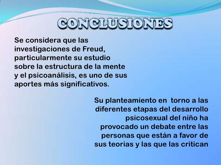 Conclusion Del Psicoanalisis De Sigmund Freud