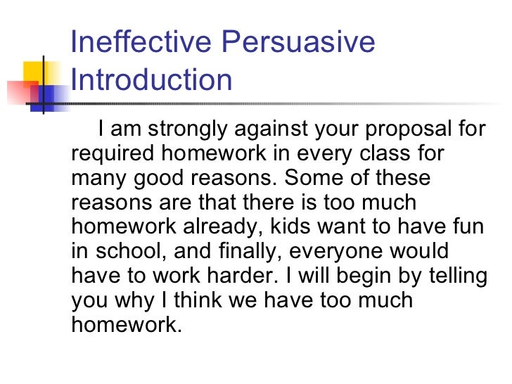 Writing an introductory paragraph for a persuasive essay