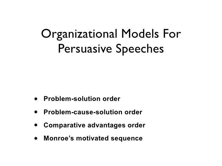 Persuasive speech order
