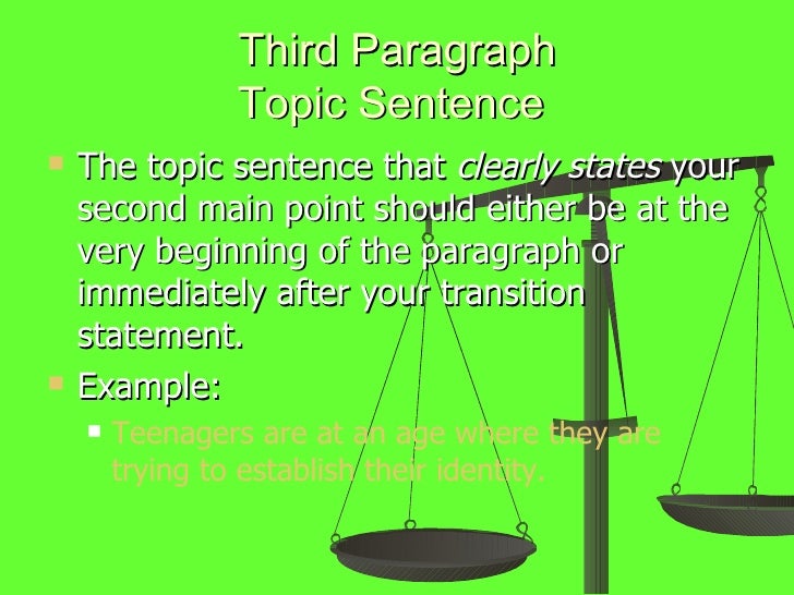What is a topic sentence in a essay