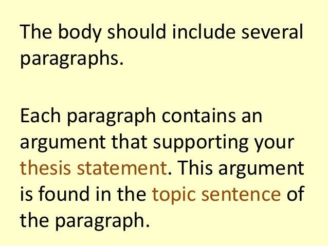 Structure of an argumentative essay