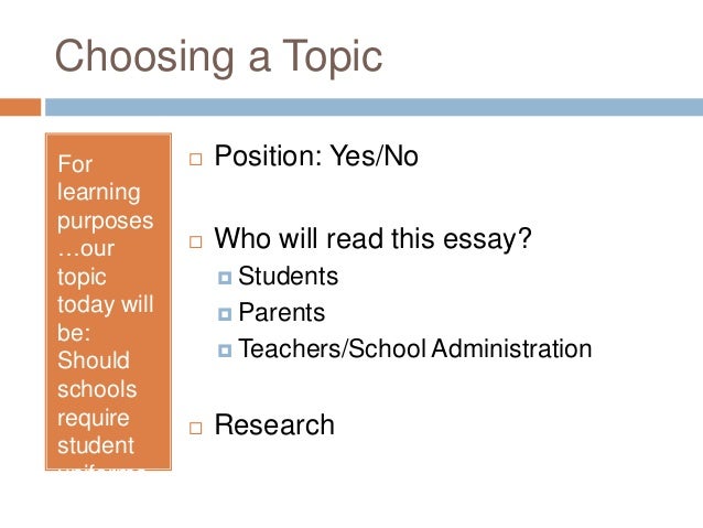 argumentative essay ppt