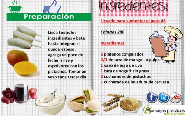 Dietas Naturales Para Subir De Peso
