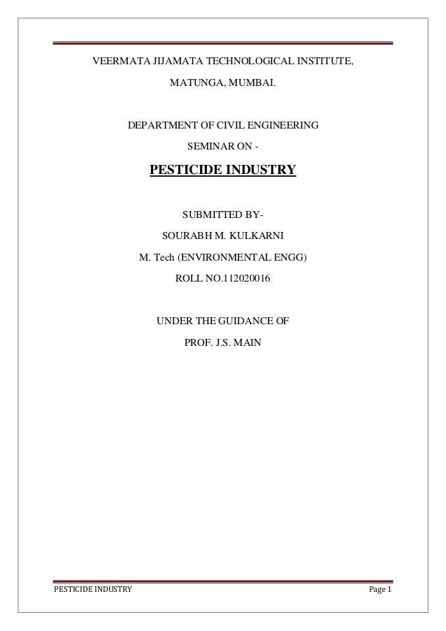 Phd thesis on pesticides