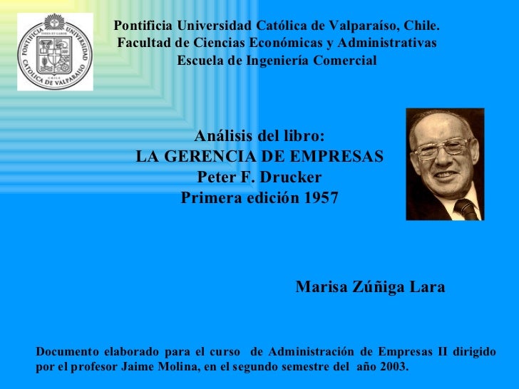 Peter druker gerencia de empresas