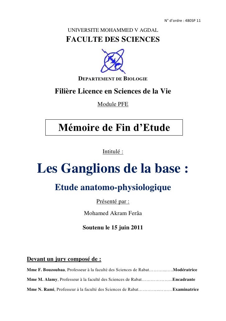 exemple de pfe en biologie