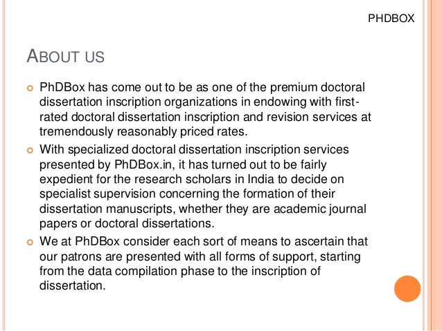 Structure of dissertation proposal