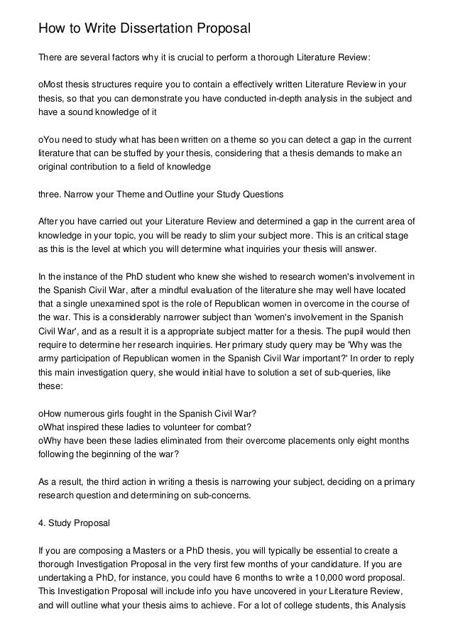 Help writing dissertation proposal steps