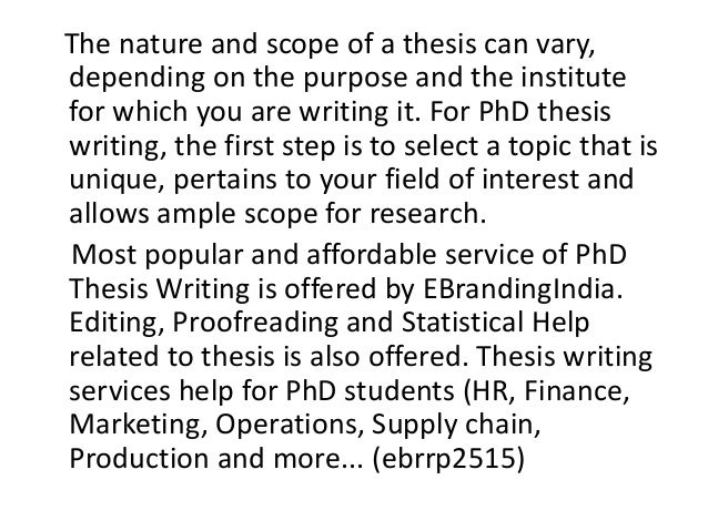 Phd thesis writing services in mumbai