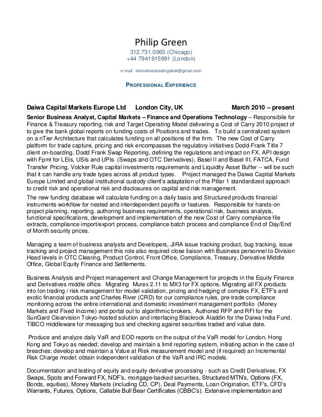 Forex dealer resume