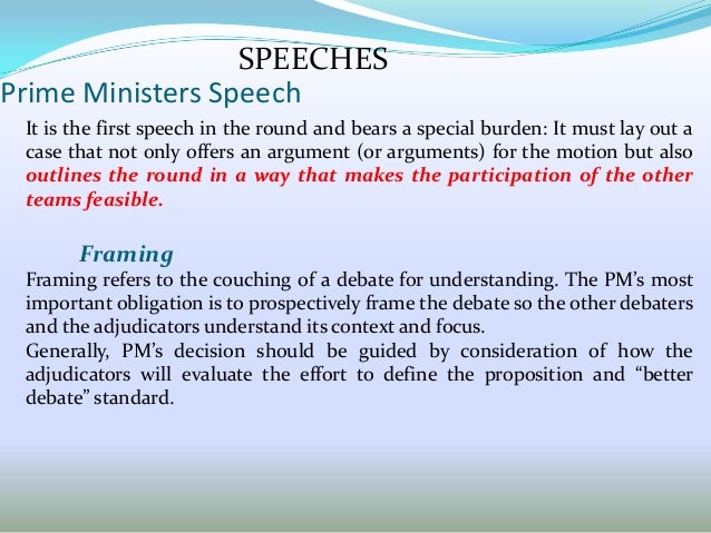 Guided debate speech template