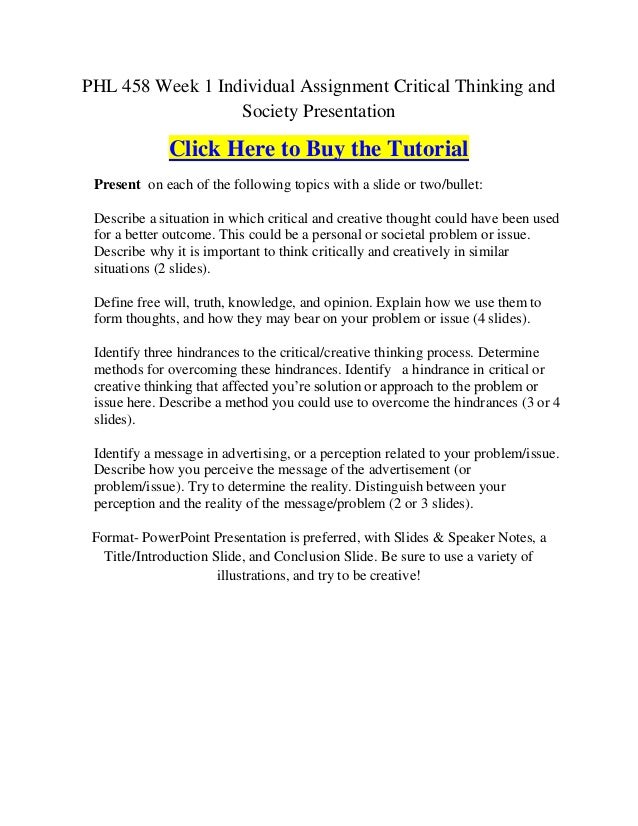 Phl 458 week 1 individual assignment critical thinking 05 picture