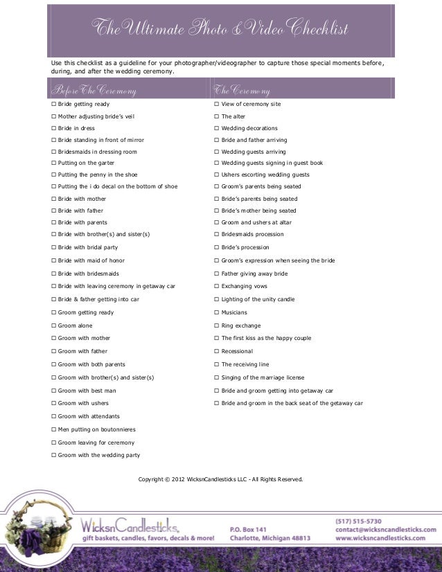Wedding Videography Checklist wedding photography videography checklist Wedding Videography Checklist wedding photography videography checklist