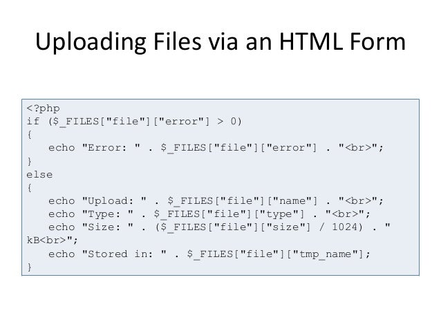 html form file type