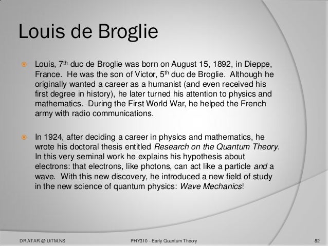 de broglie phd thesis pages de broglie phd thesis pages