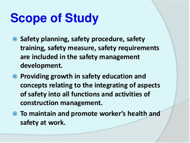 Dissertation on construction safety