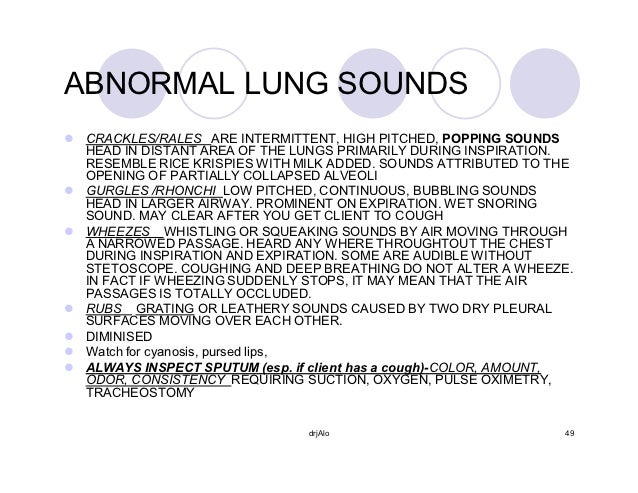 Crackling Noise While Breathing