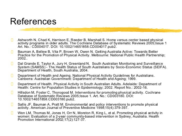 Physical activity older adults