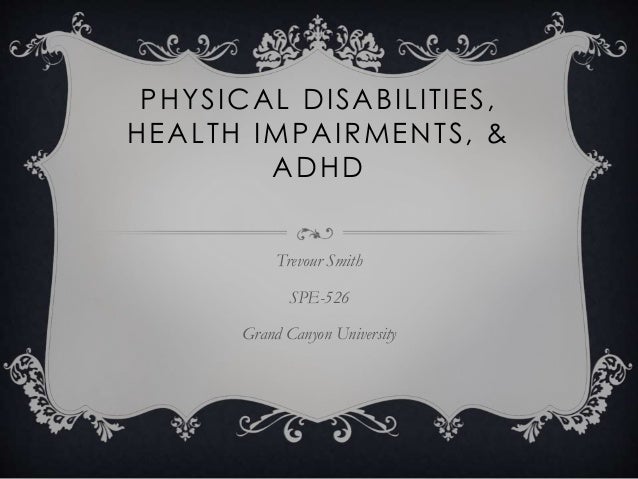 Physical and health impairments example picture