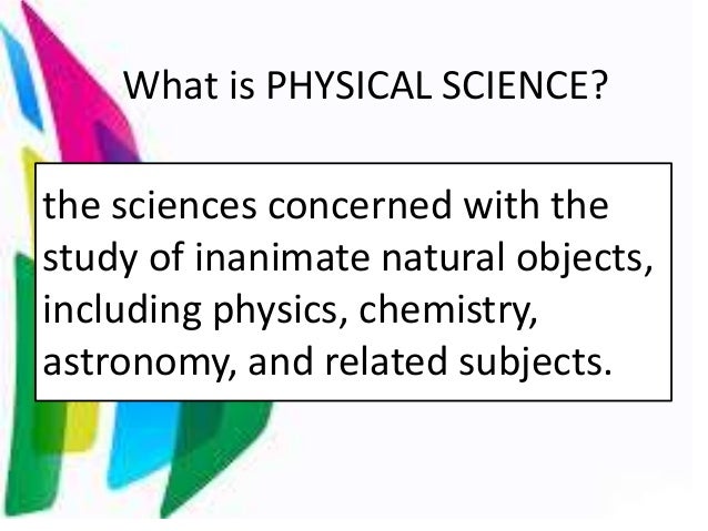 Natural And Physical Sciences Natural And Physical Sciences