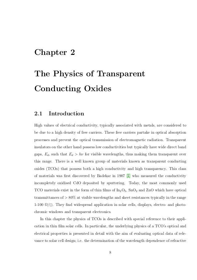 Transparent conducting oxide thesis
