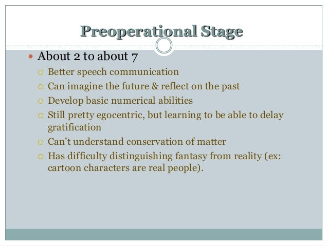 preoperational conservation