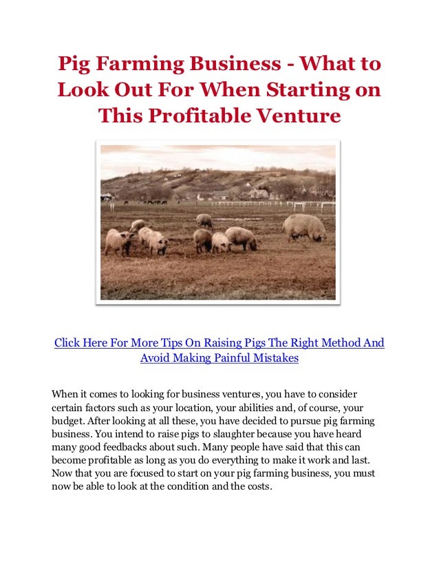 guide to profitable pig farming Pdf guide to profitable investment in pig farming- swine production in nigeria start commercial piggery business in nigeria pig farming in nigeria this section of the website provides information on ontario swine production 12-005w. guide to profitable pig farming Pdf guide to profitable investment in pig farming- swine production in nigeria start commercial piggery business in nigeria pig farming in nigeria this section of the website provides information on ontario swine production 12-005w.
