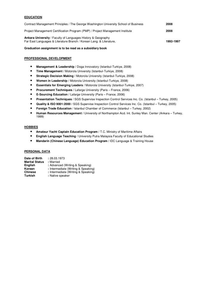 contracts manager cv