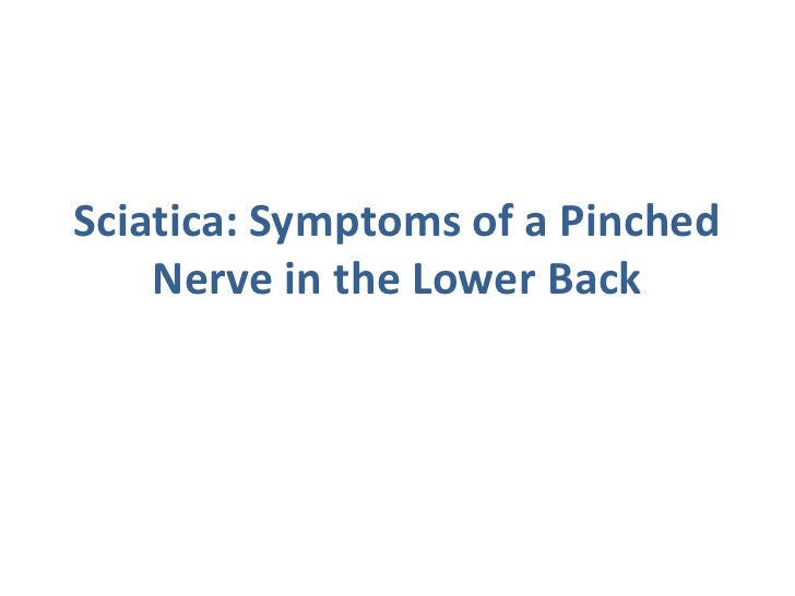 Pinched Nerve in Back