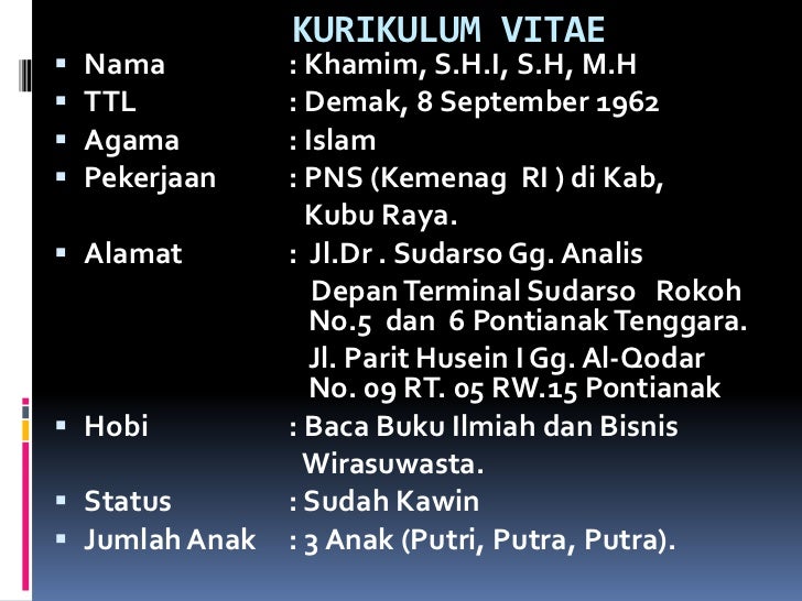 kurikulum vitae