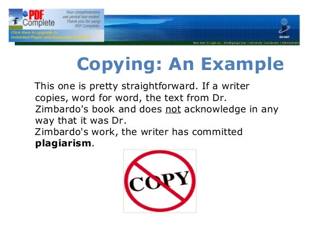 Ways to commit plagiarism