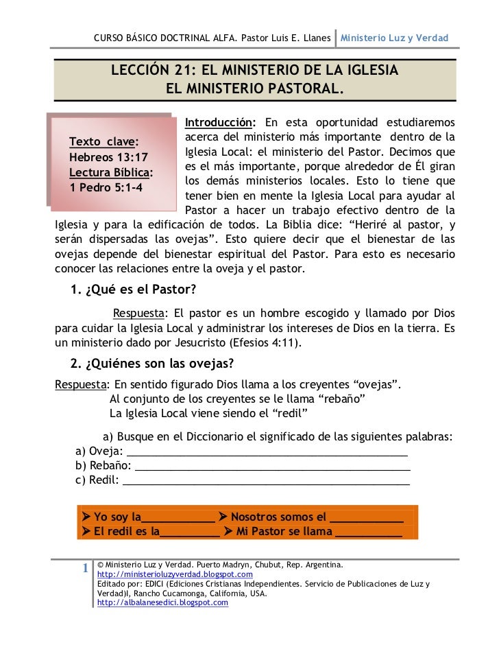IGLESIA PASTORAL iglesia pastoral: