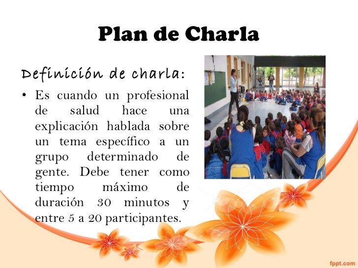 Plan de charla y plan de visita domiciliaria