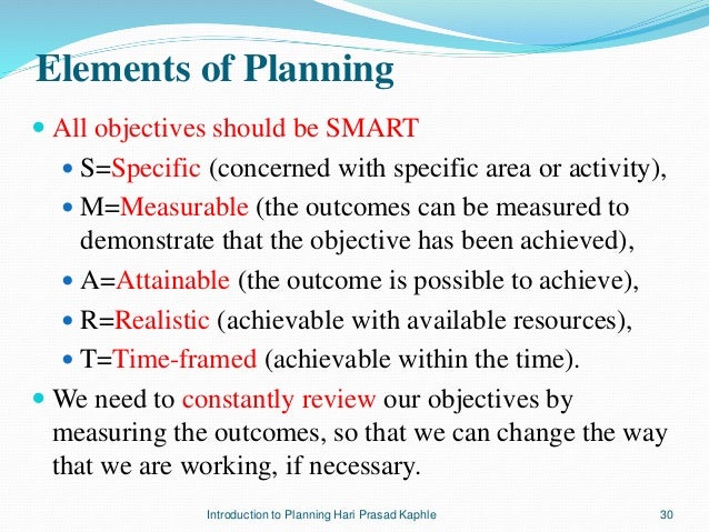 sample goal statements