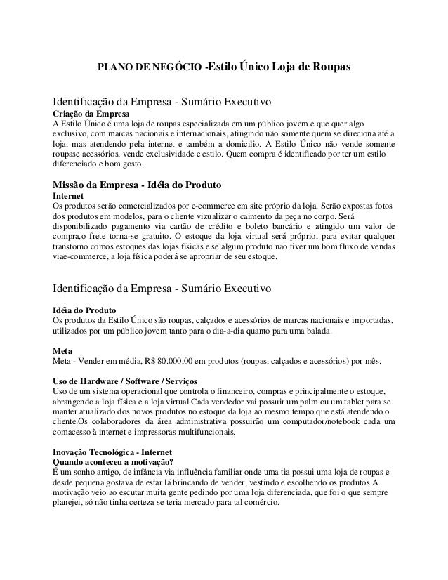 Plano de negocio empresa de software