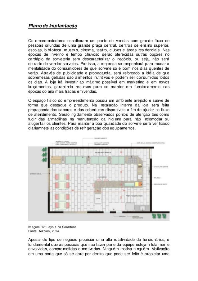 Plano de negocio de uma sorveteria