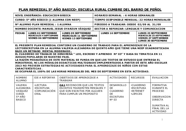 Plan remedial leo escribo aprendo 3