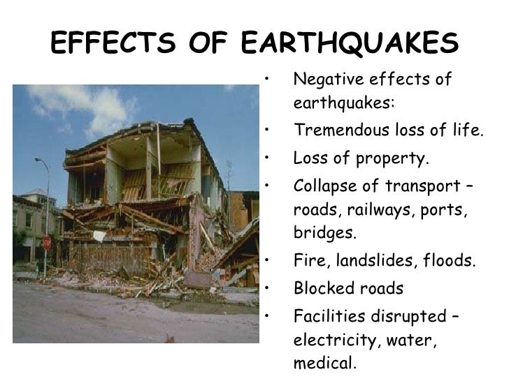 3 harmful effects of earthquake