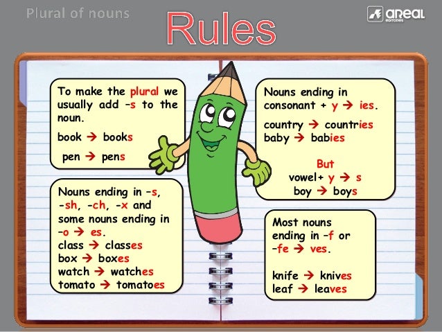 Singular And Plural Nouns Rules Chart