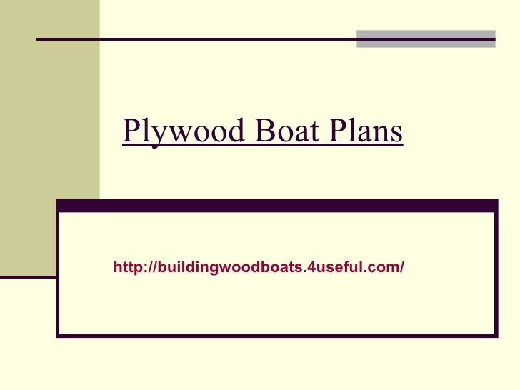 Plywood boat plans