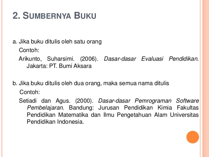 penulisan daftar pustaka