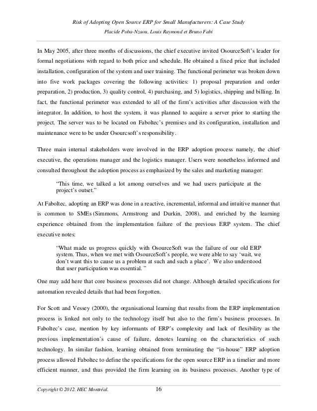 erp case study using sap erp case study using sap