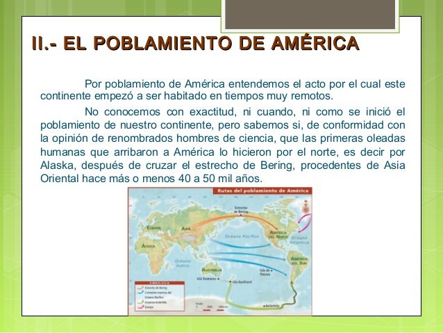 Historia de México, Poblamiento de america
