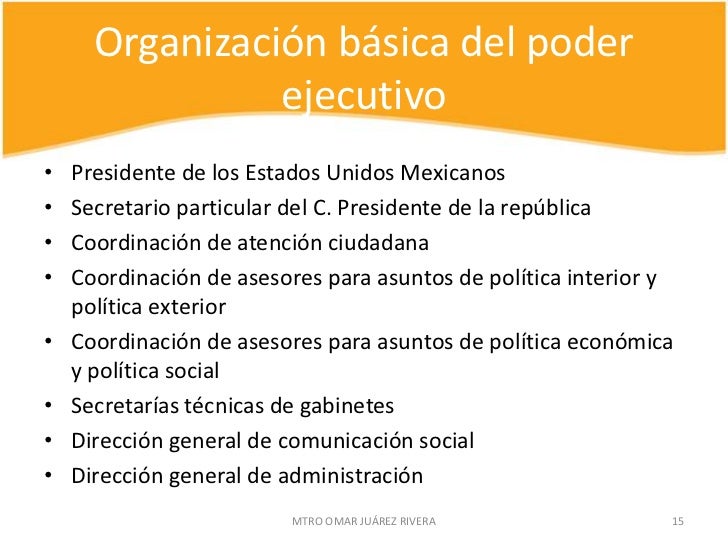 En Que Recae El Poder Ejecutivo