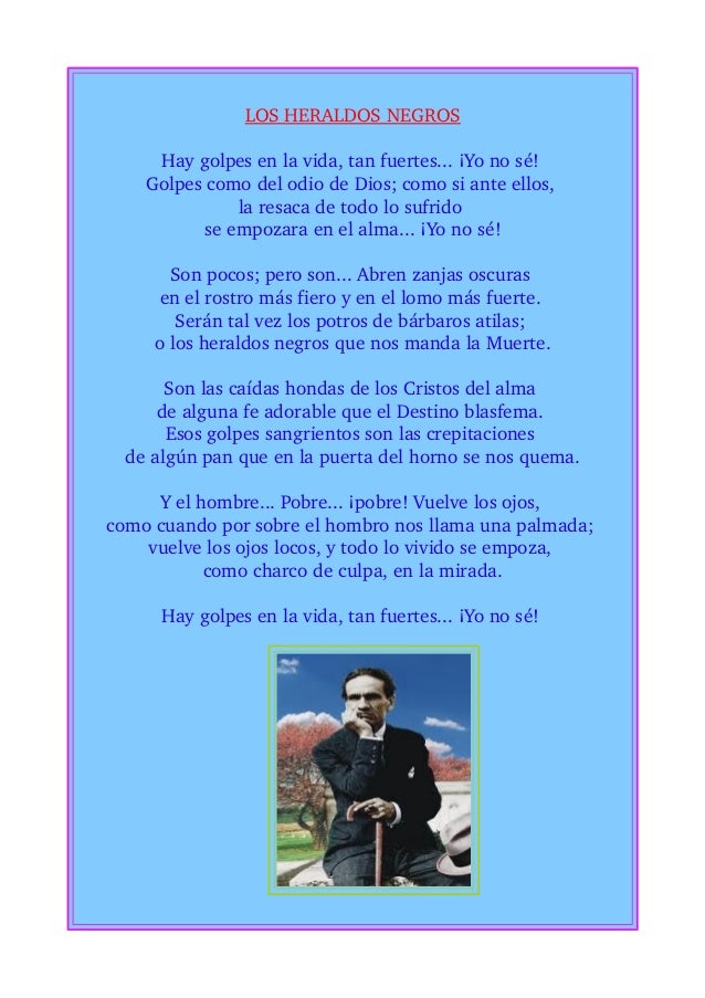 Cesar Vallejo hay golpes Cesar Vallejo hay golpes