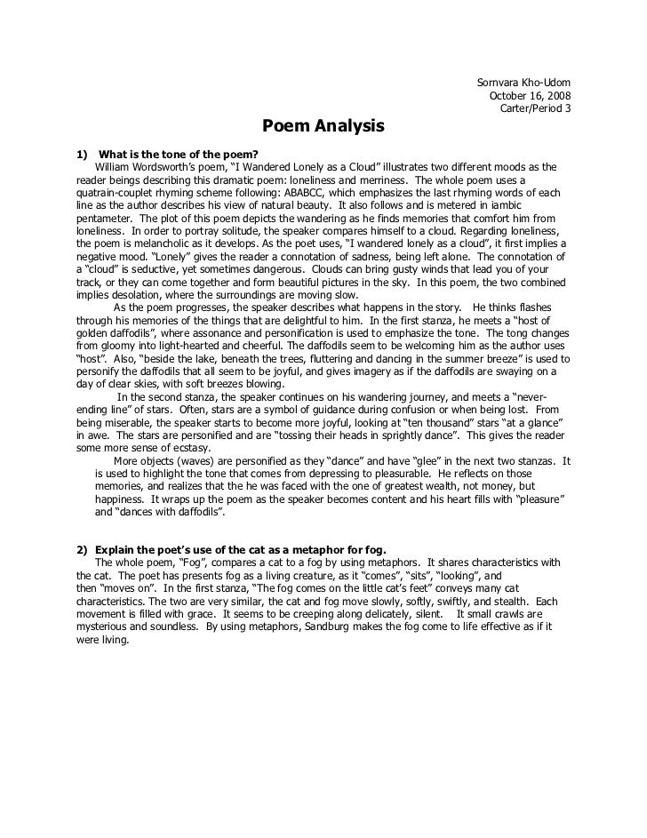 poetry analysis essay on i wandered lonely as a cloud poetry analysis essay on i wandered lonely as a cloud