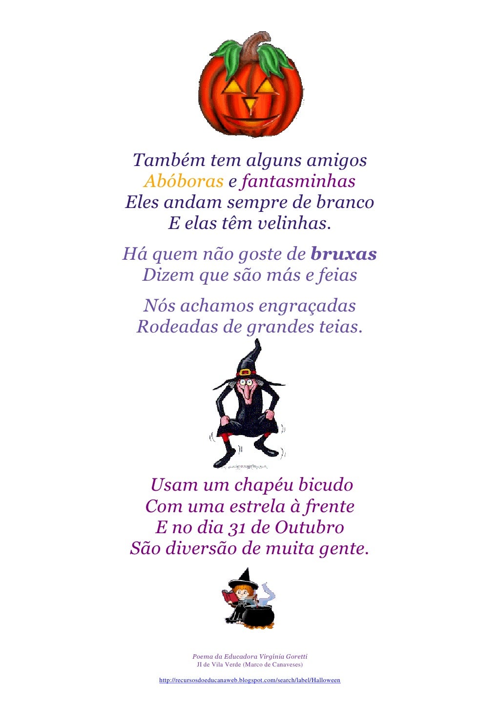 Poema para o dia das bruxas