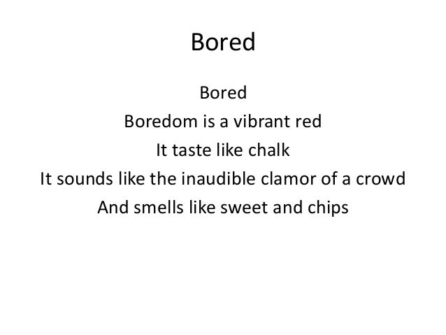 bored poems
