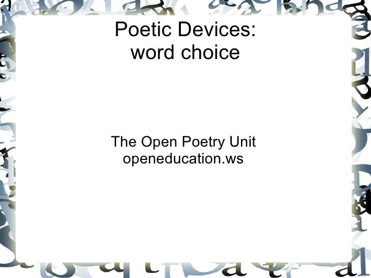 Poetic Device Words Start Same Letter Poetic Device Words Start Same Letter
