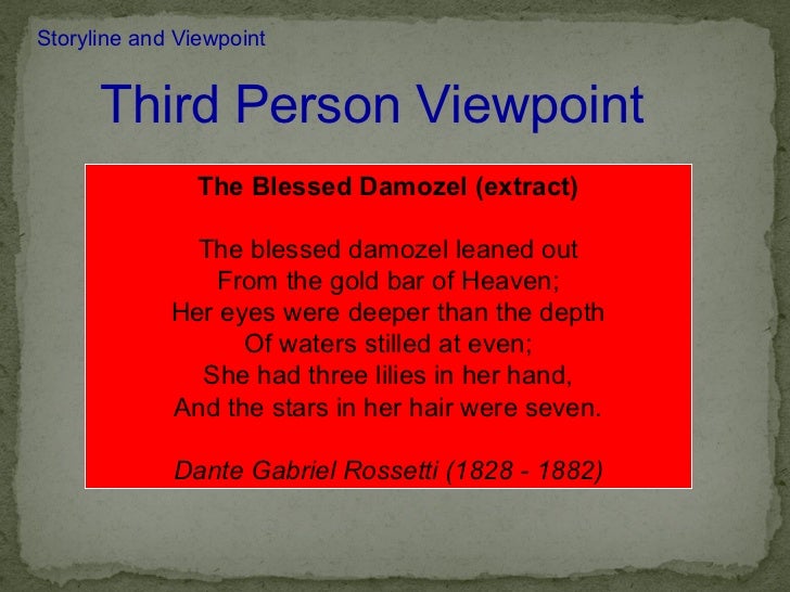 the blessed damozel brief analysis Free essays on rossetti the blessed damozel analysis search rossetti that desire, blessed are the pure in heart: for they shall see god someone who is pure in heart is someone who is not selfish and is not in the world with a “me first” attitude those who are not selfish will see the kingdom of heaven and will allow the kingdom to. the blessed damozel brief analysis Free essays on rossetti the blessed damozel analysis search rossetti that desire, blessed are the pure in heart: for they shall see god someone who is pure in heart is someone who is not selfish and is not in the world with a “me first” attitude those who are not selfish will see the kingdom of heaven and will allow the kingdom to.